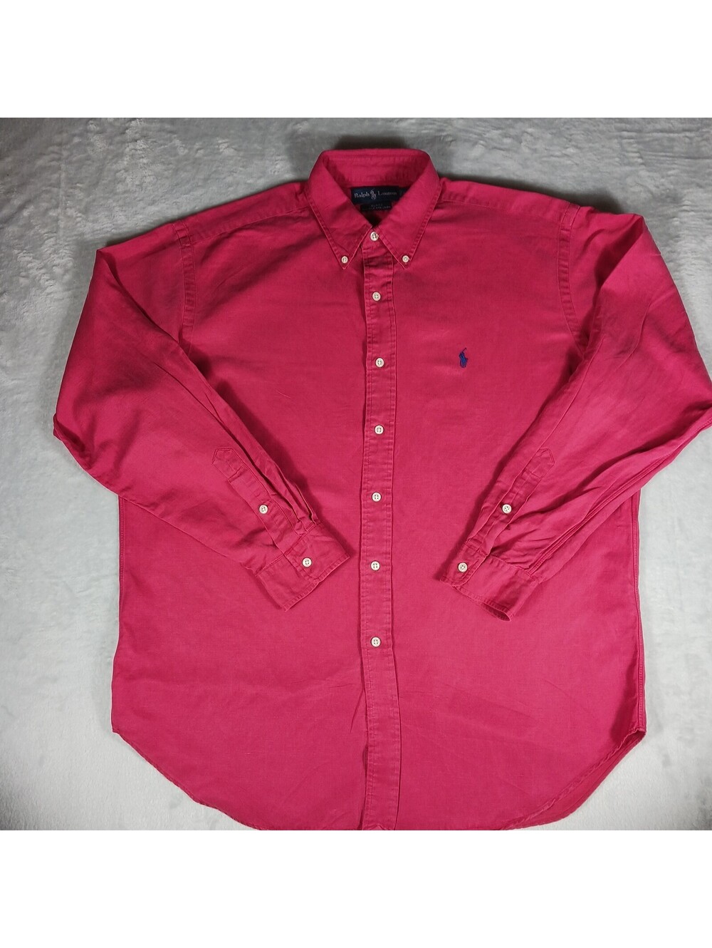Ralph Lauren Shirt Mens L Salmon Blake Oxford Button Down Cotton Casual